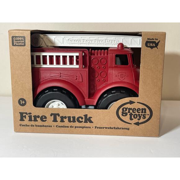 Green Toys Fire Truck Red Tough Recycled Plastic Made in USA - Picture 1 of 5